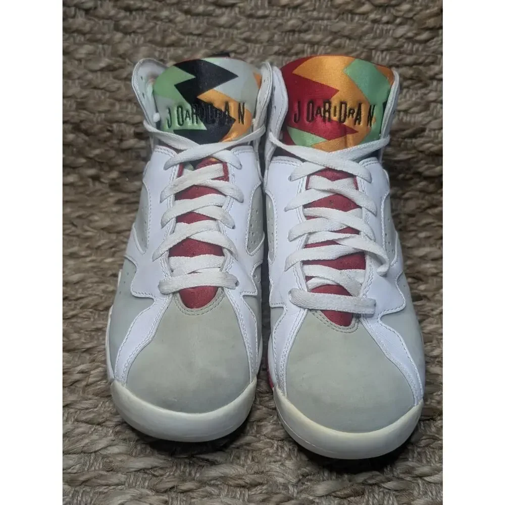 Jordan 7 Retro High Hare Boys 6Y (GS) Women's 7.5 Basketball Sneaker Shoes